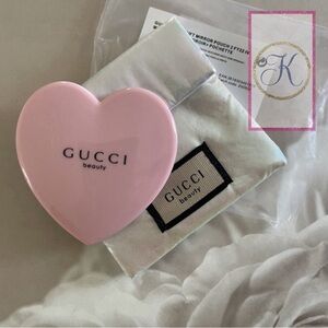 GUCCI Beauty VIP Compact Heart Mirror 🎀 Pink Gucci Travel Mirror